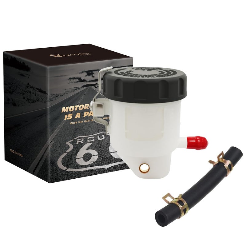 LE LEFOSSI Motorcycle Brake Fluid Reservoir Oil Cup Tank Container Aftermarket Replacement Parts Compatible for Kawasaki Ninja ZX6R ZX10R ZX14R ZX7 ZX7R ZX9R Z1000 ZZR600 Suzuki GSXR 600 750 1000 - Image 1